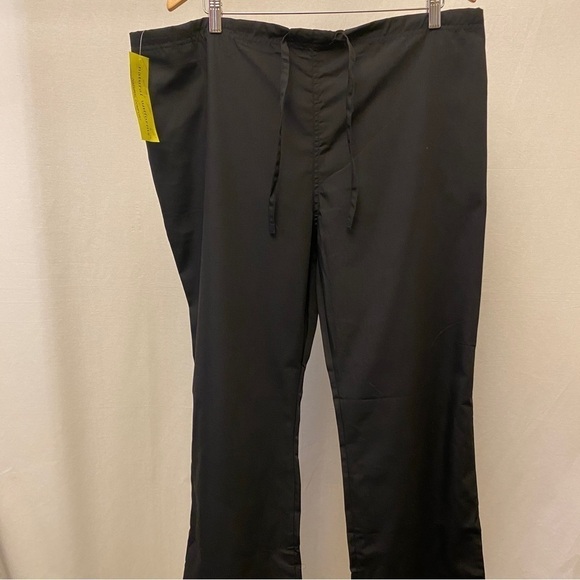 Natural Uniforms NWT Sz 3X Scrub Pants Black Plus Size Drawstring Pockets - Picture 7 of 7